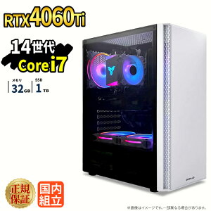 �Q�[�~���OPC �Q�[�~���O�p�\�R�� �f�X�N�g�b�v�p�\�R�� GeForce RTX4060Ti ��14���� Intel Corei7 Windows11 SSD 1TB ������ 32GB e�X�|�[�c �Q�[�� �f�X�N�g�b�vPC �p�\�R�� �V�i �}�C���N���t�g ���@������