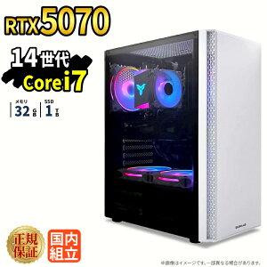 �_1���܂Ō��艿�i�^�y999�~OFF�N�[�|���L�z�Q�[�~���OPC �{�̂̂� RTX5070 Intel Corei7 14700F ������32GB SSD1TB Windows11 �f�X�N�g�b�vPC �V�i 1�N�ۏ� 20�R�A28�X���b�h �z�M ����ҏW VTuber e�X�|�[�c ��