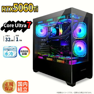 �_27���܂Ō��艿�i�^�y1000�~OFF�N�[�|���L�z�Q�[�~���OPC RTX5060Ti Intel Core Ultra 7 ������32GB SSD1TB Windows11 �f�X�N�g�b�vPC �ȈՐ��� ARGB �s���[���X ���_ Apex FF14 VALORANT Minecraft GTA�Ή� �z�M �����