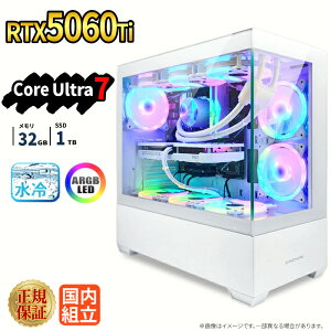 �_27���܂Ō��艿�i�^�y1000�~OFF�N�[�|���L�z�Q�[�~���OPC RTX5060Ti Intel Core Ultra 7 ������32GB SSD1TB Windows11 �f�X�N�g�b�vPC �ȈՐ��� ARGB �s���[���X ���_ Apex FF14 VALORANT Minecraft GTA�Ή� �z�M �����