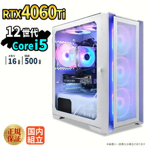 �_26���܂Ō��艿�i�^�y1000�~OFF�N�[�|���L�z�Q�[�~���OPC �Q�[�~���O�p�\�R�� �f�X�N�g�b�v�p�\�R�� GeForce RTX4060Ti ��12���� Intel Corei5 Windows11 SSD 500GB ������ 16GB e�X�|�[�c �Q�[�� �f�X�N�g�b