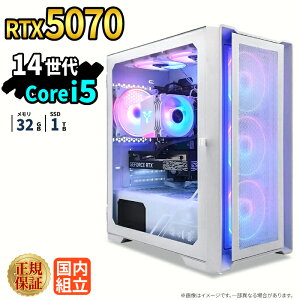 �_1���܂Ō��艿�i�^�y999�~OFF�N�[�|���L�z�Q�[�~���OPC �{�̂̂� RTX5070 Intel Corei5 14400F ������32GB SSD1TB Windows11 �f�X�N�g�b�vPC �V�i 1�N�ۏ� 10�R�A16�X���b�h �z�M ����ҏW VTuber e�X�|�[�c ��