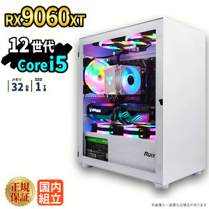 �_26���܂Ō��艿�i�^�y1000�~OFF�N�[�|���L�z�Q�[�~���OPC �Q�[�~���O�p�\�R�� �f�X�N�g�b�v�p�\�R�� Radeon rx9060xt ��12���� Intel Corei5 Windows11 SSD 1TB ������ 32GB e�X�|�[�c �Q�[�� �f�X�N�g�b�vPC 