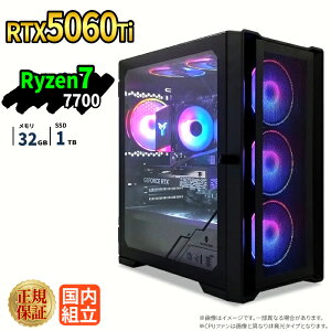 �Q�[�~���OPC RTX5060Ti Ryzen7 7700 SSD1TB ������32GB Windows11 �f�X�N�g�b�vPC ���_ Apex FF14 VALORANT Minecraft GTA �z�M ����ҏW e�X�|�[�c 1�N�ۏ� ���S�� �Q�[�~���O�p�\�R�� �Q�[��
