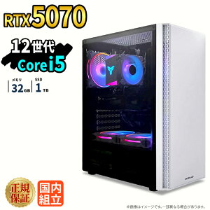 �_18�����艿�i�^�Q�[�~���OPC �V�i �{�̂̂� RTX5070 ��12���� Intel Corei5 12400F ������32GB SSD1TB Windows11 �f�X�N�g�b�vPC WPS Office�t�� 1�N�ۏ� NVMe M.2 SSD �����\ �z�M ����ҏW VTuber�Ή� e�X�|�[�c ��