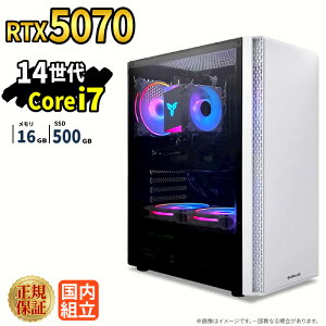 �_18�����艿�i�^�Q�[�~���OPC �V�i �{�̂̂� RTX5070 ��14���� Intel Corei7 14700F ������16GB SSD500GB Windows11 �f�X�N�g�b�vPC WPS Office�t�� 1�N�ۏ� NVMe M.2 SSD �����\ �z�M ����ҏW VTuber�Ή� e�X�|�[�c ��