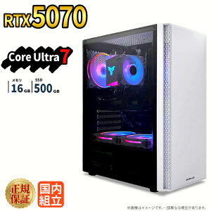 �_27���܂Ō���^�y1000�~OFF�N�[�|���z�Q�[�~���OPC �{�̂̂� RTX5070 Ryzen7 5700X ������16GB SSD500GB Windows11 �f�X�N�g�b�vPC ARGB �V�i 1�N�ۏ� NVMe M.2 SSD �z�M ����ҏW VTuber�Ή� e�X�|�[�c �����\ ���S