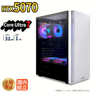 �_27���܂Ō���^�y1000�~OFF�N�[�|���z�Q�[�~���OPC �{�̂̂� RTX5070 Ryzen7 5700X ������32GB SSD1TB Windows11 �f�X�N�g�b�vPC ARGB �V�i 1�N�ۏ� NVMe M.2 SSD �z�M ����ҏW VTuber�Ή� e�X�|�[�c �����\ ���S