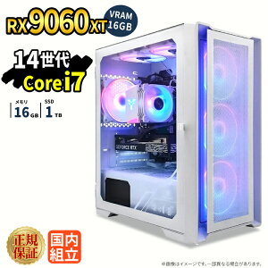 �Q�[�~���OPC �{�̂̂� RX9060XT VRAM 16GB ��14���� Intel Corei5 ������16GB SSD1TB Windows11 �f�X�N�g�b�vPC�Ή� �z�M ����ҏW VTuber�Ή� e�X�|�[�c �����\ ���S�� �Q�[�~���O�p�\�R�� �f�X�N�g�b�v�p�\�R