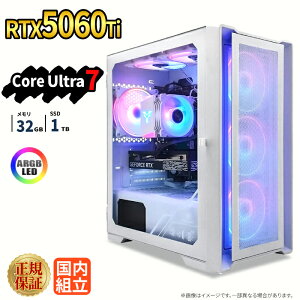 �_26���܂Ō��艿�i�^�Q�[�~���OPC �V�i �{�̂̂� RTX5060Ti Intel Core Ultra 7 ������32GB SSD1TB Windows11 �f�X�N�g�b�vPC WPS Office�t�� 1�N�ۏ� ARGB NVMe M.2 SSD �����\ �z�M ����ҏW VTuber�Ή� e�X�|�[�c ��