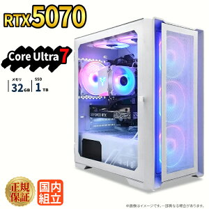 �_27���܂Ō���^�y1000�~OFF�N�[�|���z�Q�[�~���OPC �{�̂̂� RTX5070 Intel Core Ultra 7 ������32GB SSD1TB Windows11 �f�X�N�g�b�vPC �V�i 1�N�ۏ� NVMe M.2 SSD �z�M ����ҏW VTuber�Ή� e�X�|�[�c �����\ ���S
