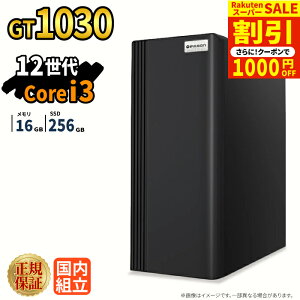 �_�X�[�p�[�Z�[�����艿�i�^�Q�[�~���OPC �{�̂̂� GT1030 ��12���� Intel Corei3 12100F ������16GB SSD256GB Windows11 �f�X�N�g�b�vPC �V�i 1�N�ۏ� NVMe M.2 SSD �z�M ����ҏW VTuber e�X�|�[�c �����\ ���S�� 
