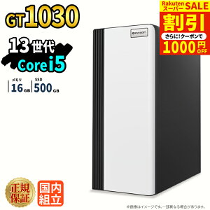 �_�X�[�p�[�Z�[�����艿�i�^�Q�[�~���OPC �{�̂̂� GT1030 ��13���� Intel Corei5 13400F ������16GB SSD500GB Windows11 �f�X�N�g�b�vPC �V�i 1�N�ۏ� NVMe M.2 SSD �z�M ����ҏW VTuber e�X�|�[�c �����\ ���S�� 