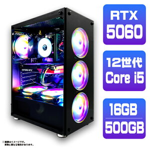 _X[p[Z[^y50OFFzyRTX5060 ňlɒIzVi Q[~OPC fXNgbvp\R RTX5060 12 Intel Corei5 12400F SSD 500GB 16GB fXNgbvPC 1Nۏ
