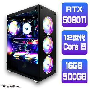 _X[p[Z[^y50OFFzVi Q[~OPC fXNgbvp\R RTX5060Ti 12 Intel Corei5 12400F Windows11 10 SSD 500GB 16GB fXNgbvPC 1Nۏ  eX|[c Q[~Op\
