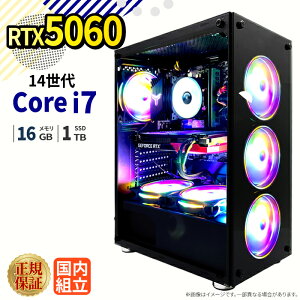 �_29���܂Ō��艿�i�^�y1000�~OFF�N�[�|���L�z�yRTX5060���ځz�V�i �Q�[�~���O�p�\�R�� windows11���� �f�X�N�g�b�vPC �p�\�R�� �Q�[�~���OPC GeForce RTX5060 ��14���� Intel Corei7 Windows11 ����SSD 1TB ������