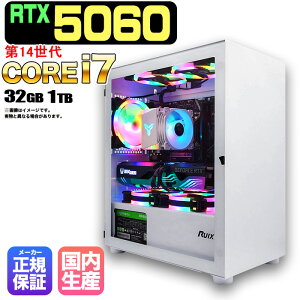 yRTX5060 ňlɒIzVi Q[~OPC fXNgbvp\R RTX5060 14 Intel Corei7 14700F Windows11 10 SSD 1TB 32GB fXNgbvPC 1Nۏ  eX|[c Q[~Op\R p