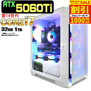 _X[p[Z[ I^yN[|zzzyRTX5060Ti ňlɒIzVi Q[~OPC fXNgbvp\R RTX5060Ti 14 Intel Corei7 14700F SSD 1TB 32GB