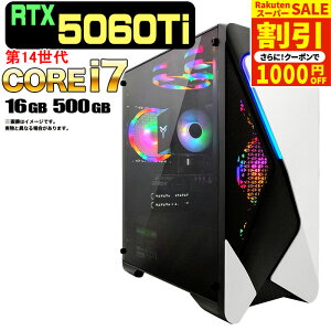 _X[p[Z[ I^yN[|zzzyRTX5060Ti ňlɒIzVi Q[~OPC fXNgbvp\R RTX5060Ti 14 Intel Corei7 14700F SSD 500GB 16GB