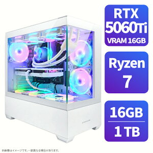 _X[p[Z[^y50OFFzVi ȈՐ Q[~Op\R s[X windows11 fXNgbvPC p\R Q[~OPC GeForce RTX5060ti Ryzen7 5700X Windows11 SSD 1TB  16GB ARGB e