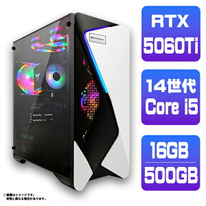 _X[p[Z[^y50OFFzyRTX5060Ti ňlɒIzVi Q[~OPC fXNgbvp\R RTX5060Ti 14 Intel Corei5 14400F Windows11 10 SSD 500GB 16GB fXNgbvPC 1Nۏ