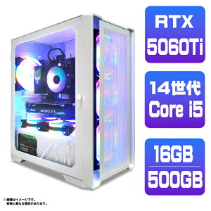_X[p[Z[^y50OFFzyRTX5060Ti ňlɒIzVi Q[~OPC fXNgbvp\R RTX5060Ti 14 Intel Corei5 14400F Windows11 10 SSD 500GB 16GB fXNgbvPC 1Nۏ