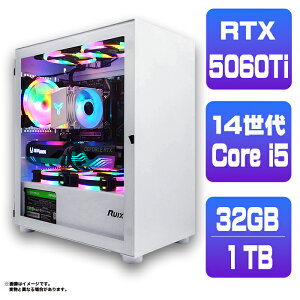 _X[p[Z[^y50OFFzyRTX5060Ti ňlɒIzVi Q[~OPC fXNgbvp\R RTX5060Ti 14 Intel Corei5 14400F Windows11 10 SSD 1TB 32GB fXNgbvPC 1Nۏ 