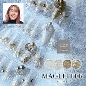 マグネットの輝きがMixされた新感覚グリッター 【Hanako先生プロデュース　MAGLITTER 】Hanako ネイル グリッター ホログラム ラメ S Mint×Artist エスミント ミックスグリッター ネイルアート ジェルネイル レジン キラキラ ネイルパーツ マグネット