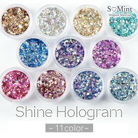 ネイル グリッター ホログラム ラメ【Shine Hologram】エスミント ジェルネイル ジェル ネイルアート キラキラ ネイルパーツ レジンアート レジン レジンパーツ