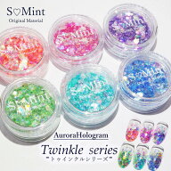 ネイル グリッター ホログラム ラメ【Aurora Hologram -Twinkle series-】エスミント ジェルネイル ジェ…