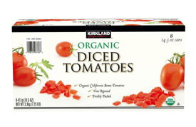 カークランドシグネチャー オーガニック ダイストマト 411g x 8缶×2SET　Kirkland Signature Organic Diced Tomatoes 411g x 8 count×2SET