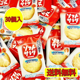 亀田製菓 ソフトサラダ 小袋 個包装 1枚入×30枚 大容量 業務用 せんべい おやつ お菓子