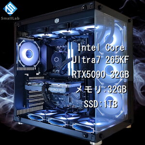 X[{ Intel Core Ultra 7 265KF ^ RTX5090 32GB KX2ATX Q[~OPC Windows11 Home SSD M.2 NVME 1TB  DDR5 5600MHz 32GB ȈՐ 360mm ubN 