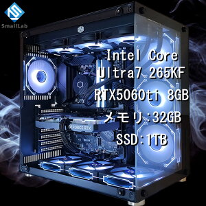 �X���[�����{ Intel Core Ultra 7 265KF �^ RTX5060ti 8GB �K���X2��ATX �Q�[�~���OPC Windows11 Home SSD M.2 NVME 1TB ������ DDR5 4800MHz 32GB �ȈՐ��� 360mm �u���b�N ��