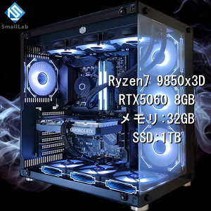 �X���[�����{ AMD Ryzen7 9850x3D �^ RTX5060 8GB �K���X2��ATX �Q�[�~���OPC Windows11 Home SSD M.2 NVME 1TB ������ DDR5 4800MHz 32GB �ȈՐ��� 360mm �u���b�N ��