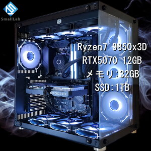 �X���[�����{ AMD Ryzen7 9850x3D �^ RTX5070 12GB �K���X2��ATX �Q�[�~���OPC Windows11 Home SSD M.2 NVME 1TB ������ DDR5 4800MHz 32GB �ȈՐ��� 360mm �u���b�N ��