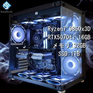 �X���[�����{ AMD Ryzen7 9850x3D �^ RTX5070ti 16GB �K���X2��ATX �Q�[�~���OPC Windows11 Home SSD M.2 NVME 1TB ������ DDR5 4800MHz 32GB �ȈՐ��� 360mm �u���b�N ��