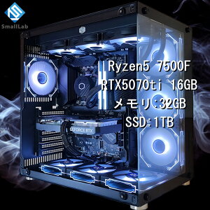 �X���[�����{ AMD Ryzen5 7500F �^ RTX5070ti 16GB �K���X2��ATX �Q�[�~���OPC Windows11 Home SSD M.2 NVME 1TB ������ DDR5 4800MHz 32GB �ȈՐ��� 360mm �u���b�N ��