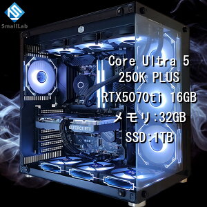 �X���[�����{ Intel Core Ultra 5 250K PLUS �^ RTX5070ti 16GB �K���X2��ATX �Q�[�~���OPC Windows11 Home SSD M.2 NVME 1TB ������ DDR5 4800MHz 32GB �ȈՐ��� 360mm �u���b�N ��