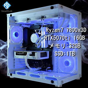 X[{ AMD Ryzen7 7800x3D ^ RTX5070ti 16GB KX2ATX Q[~OPC SSD M.2 NVME 1TB  DDR5 5600MHz 32GB ȈՐ 360mm zCg 
