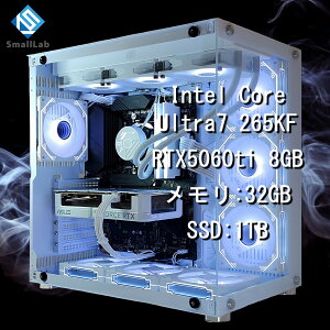 �X���[�����{ Intel Core Ultra 7 265KF �^ RTX5060ti 8GB �K���X2��ATX �Q�[�~���OPC Windows11 Home SSD M.2 NVME 1TB ������ DDR5 4800MHz 32GB �ȈՐ��� 360mm �z���C�g ��