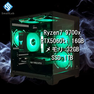 X[{ AMD Ryzen7 9700x ^ RTX5060ti 16GB KXRpNg Q[~OPC SSD M.2 NVME 1TB  DDR5 5600MHz 32GB ubN 