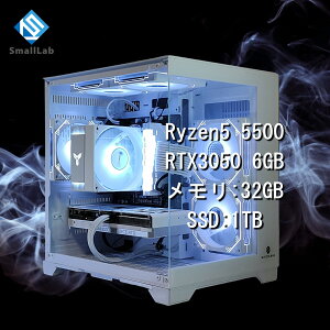 X[{ AMD Ryzen5 5500 ^ RTX3050 6GB KX2ʃRpNg Q[~OPC SSD M.2 NVME 1TB  DDR4 3200MHz 32GB zCg 