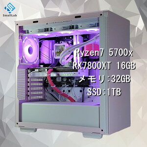 X[{ AMD Ryzen7 5700x ^ RX7800XT 16GB fBXvC LEDQ[~OPC SSD M.2 NVME 1TB  DDR4 3200MHz 32GB ȈՐ 360mm zCg sN