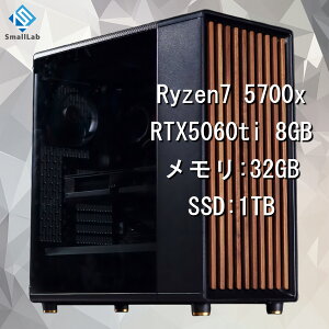 �X���[�����{ AMD Ryzen7 5700x �^ RTX5060ti 8GB �E�b�h�f�U�C�� �Q�[�~���OPC Windows11 Home SSD M.2 NVME 1TB ������ DDR4 3200MHz 32GB �ȈՐ��� 240mm �u���b�N ��