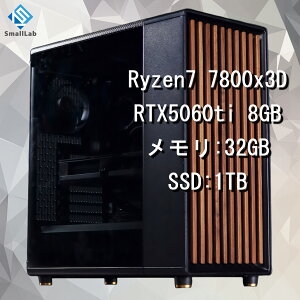 �X���[�����{ AMD Ryzen7 7800x3D �^ RTX5060ti 8GB �E�b�h�f�U�C�� �Q�[�~���OPC Windows11 Home SSD M.2 NVME 1TB ������ DDR5 4800MHz 32GB �ȈՐ��� 240mm �u���b�N ��