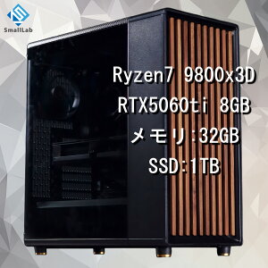 �X���[�����{ AMD Ryzen7 9800x3D �^ RTX5060ti 8GB �E�b�h�f�U�C�� �Q�[�~���OPC Windows11 Home SSD M.2 NVME 1TB ������ DDR5 4800MHz 32GB �ȈՐ��� 240mm �u���b�N ��