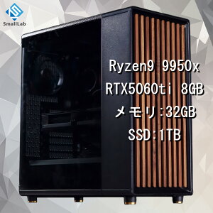 �X���[�����{ AMD Ryzen9 9950x �^ RTX5060ti 8GB �E�b�h�f�U�C�� �Q�[�~���OPC Windows11 Home SSD M.2 NVME 1TB ������ DDR5 4800MHz 32GB �ȈՐ��� 240mm �u���b�N ��