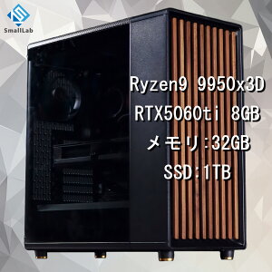 �X���[�����{ AMD Ryzen9 9950x3D �^ RTX5060ti 8GB �E�b�h�f�U�C�� �Q�[�~���OPC Windows11 Home SSD M.2 NVME 1TB ������ DDR5 4800MHz 32GB �ȈՐ��� 240mm �u���b�N ��