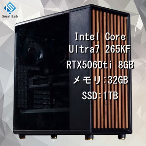 �X���[�����{ Intel Core Ultra 7 265KF �^ RTX5060ti 8GB �E�b�h�f�U�C�� �Q�[�~���OPC Windows11 Home SSD M.2 NVME 1TB ������ DDR5 4800MHz 32GB �ȈՐ��� 240mm �u���b�N ��